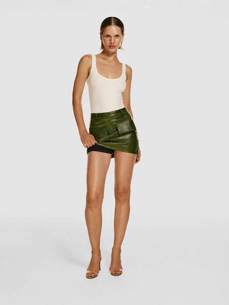 Paneled skort in Peridot