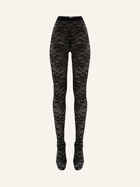 Lace Skin leggings in Onyx