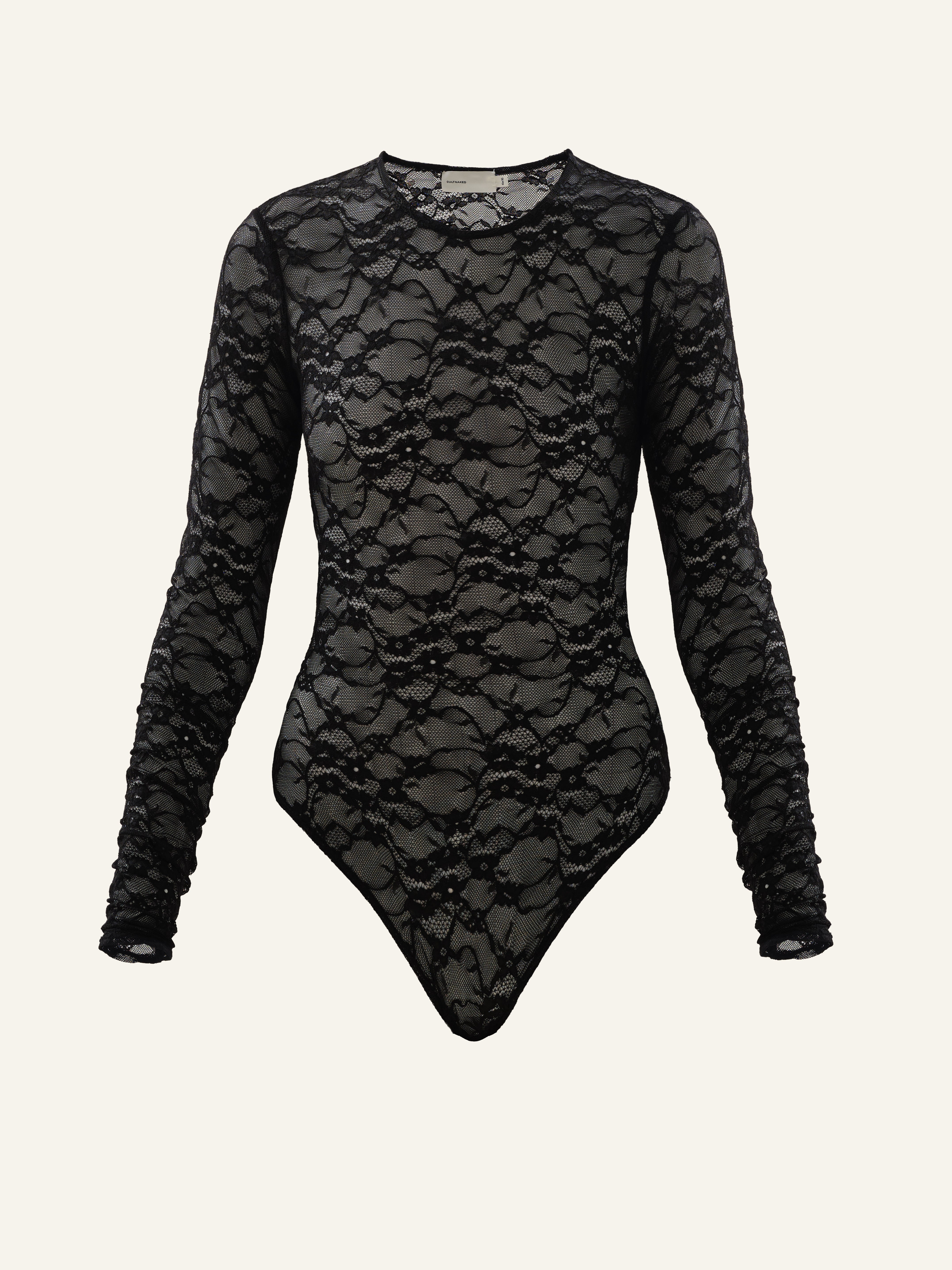 Lace Skin bodysuit in Onyx – CULTNAKED