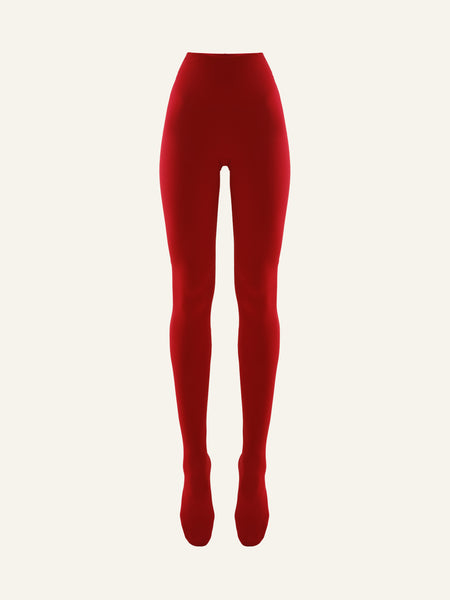 Skin leggings in Red