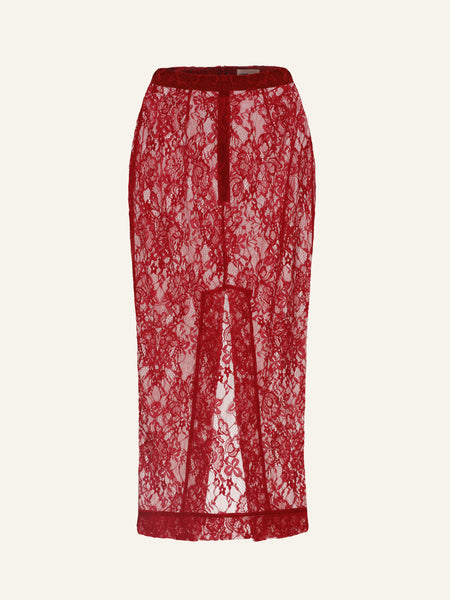 Allure skirt in Red Lace