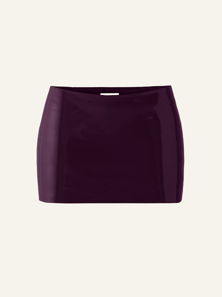 Mini Mini skort in Plum Patent