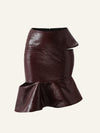 Siren skirt in Burgundy Patent
