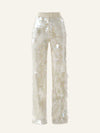Power pants in Sequined White