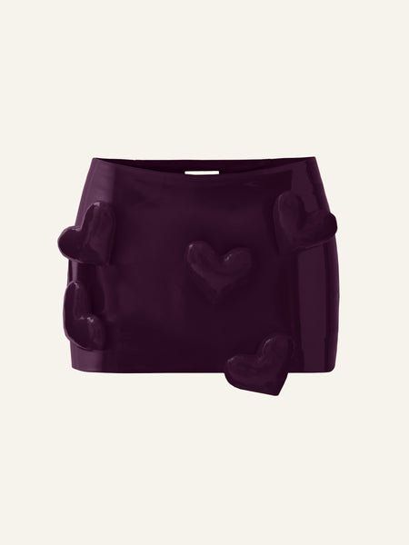Love Mini Mini skort in Plum Patent