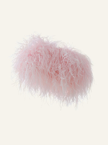 Snap clutch in Desire Pink