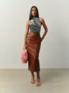 Pencil skirt in Choco