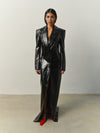 Her coat in Ostrich