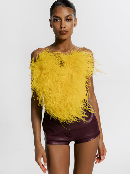 Feather bandeau in Yellow