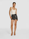 Paneled skort in Burnt