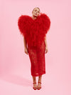 Heart coat in Passion Red