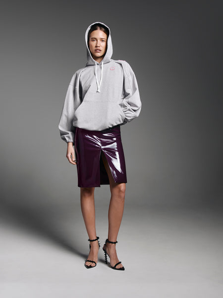 Midi Midi skirt in Plum Patent