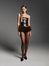 Micro shorts in Chestnut