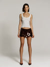 Shuffle Mini Mini skort in Tan