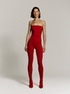 Bundle: Skin leggings in Red + Skin bandeau in Red