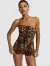 Bundle: Etta bandeau in Leopard + Vixen shorts in Leopard