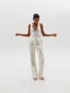 Power pants in Sequined White