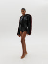 Motorsport Jacket in Fiery Fur and Genuine Leather