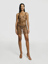 Stardust dress in Choco
