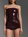 Vixen shorts in Plum Patent