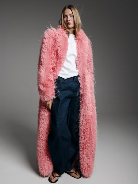 Delight Extended Cut coat in Pink