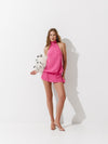 Museum jumpsuit in Pink Silk