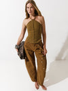 Barrel pants in Earthy Brown