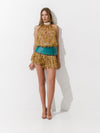 Bundle: Copacabana top in Gold + Ipanema belt in Green + Copacabana skort in Gold