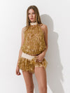 Bundle: Copacabana top in Gold + Copacabana skort in Gold