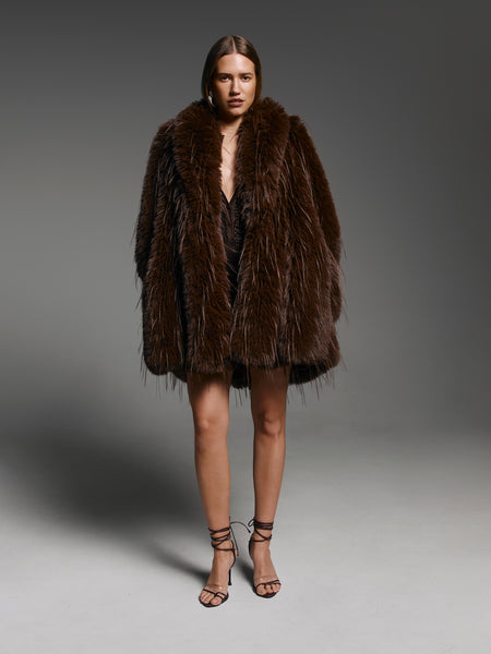 Delight coat in Chestnut