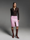 Midi Midi skirt in Blush Patent