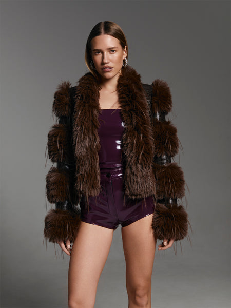 Caterpillar coat in Chestnut