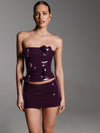 Love Killa bandeau in Plum Patent