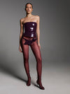 Love thongs in Plum Patent