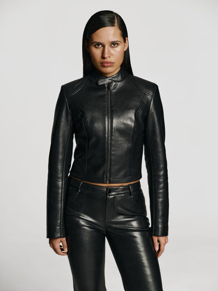 Motorsport jacket in Genuine Leather