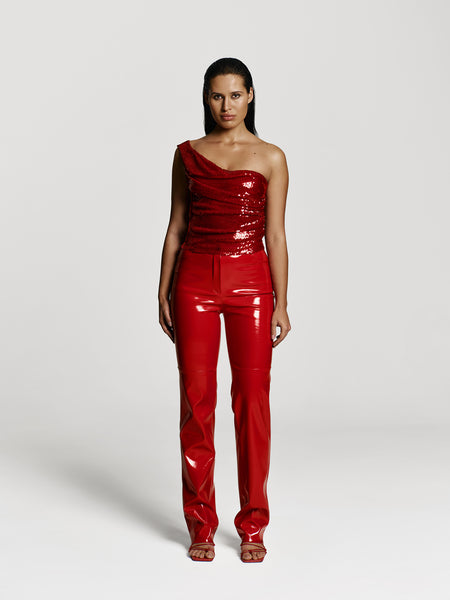 Moon top in Red