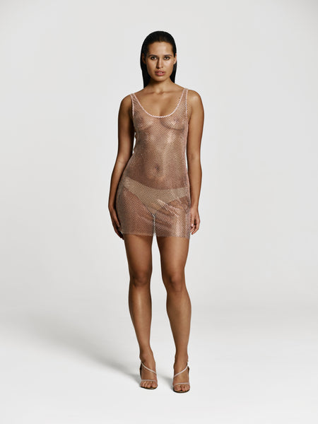 Stardust dress in Champagne