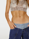 Stardust crop top in Silver