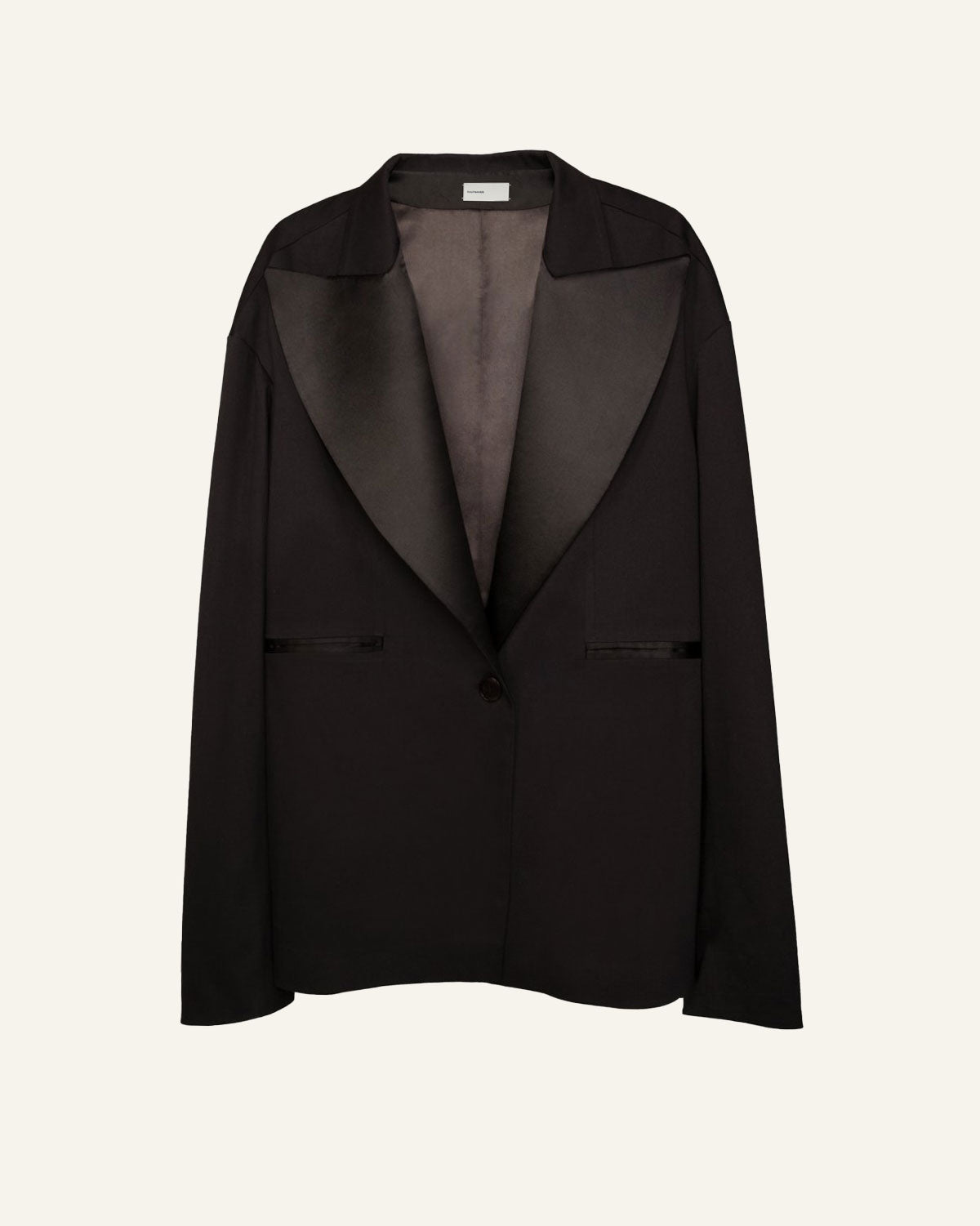 Product photo of a black oversized blazer