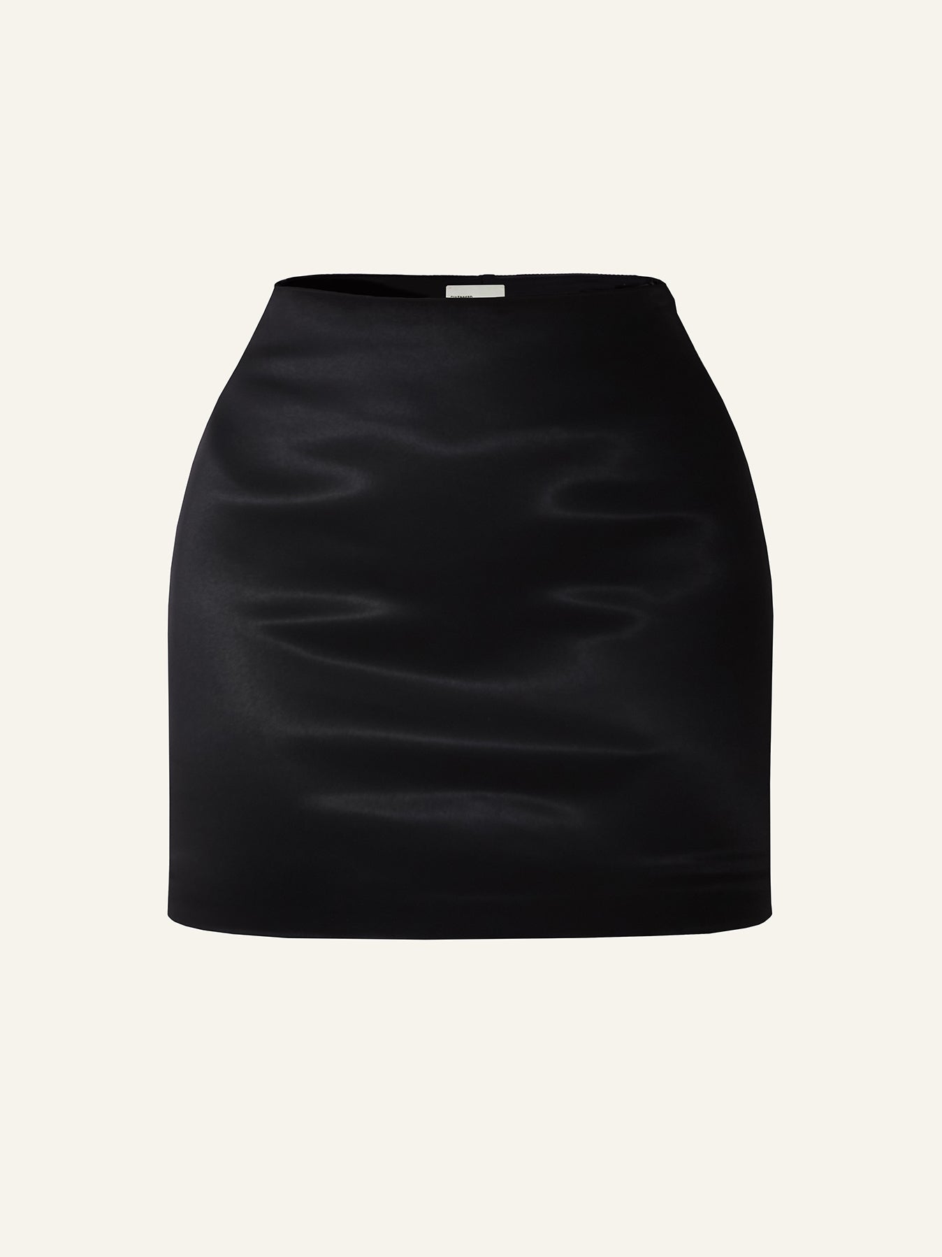 Product photo of a black mini skort with high rise